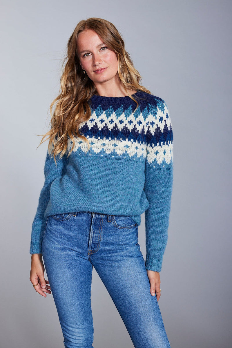 INTI ALPACA Thick Handmade sweater for Men in Blue Alpaca Wool - Winter  Crewneck Pullover - Chunky Knit Sweater - Inti Alpaca - Alpaca - Clothing