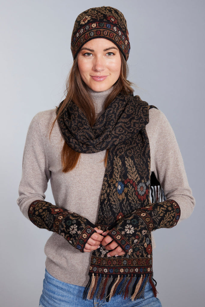 Invisible World Hat Glove Scarf Set Women's Tibet Hat and Accessories Set
