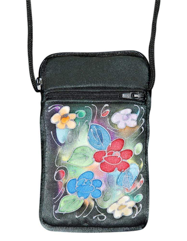 Invisible World Cell phone bag Hand-Painted Silk Cell Phone Mini-Purse - Suzy