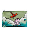Invisible World Change Purse Hand-Painted Silk Change Purse - Dragon Lotus