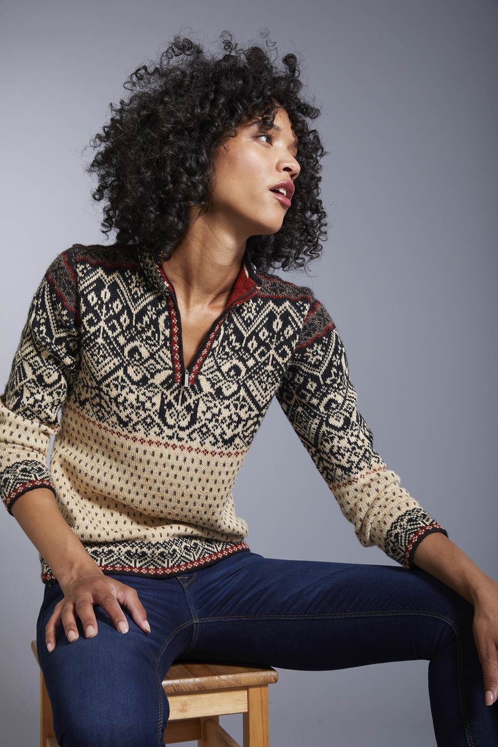 Menda City Bryde igennem Fremkald Maxine Pure Alpaca Norwegian Sweaters - Women's Quarter Zip Pullover –  Invisible World US