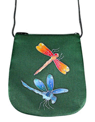 Hand retailer painted purse- Olive Summer