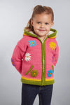 Invisible World Kids Sweaters Otavalo Kid's Sweater Coat Flower