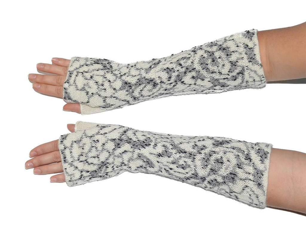Invisible World Fingerless Gloves Oxa Women's Fingerless Alpaca Gloves