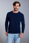 Invisible World Men's Cashmere Pullover Plainweave Cashmere Sweater for Men