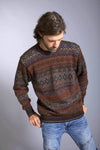 Invisible World Men's Alpaca Pullover Santiago Men's Alpaca Sweater