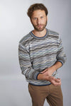 Invisible World Men's Pullover Small Men's Luca Blue and White Pullover