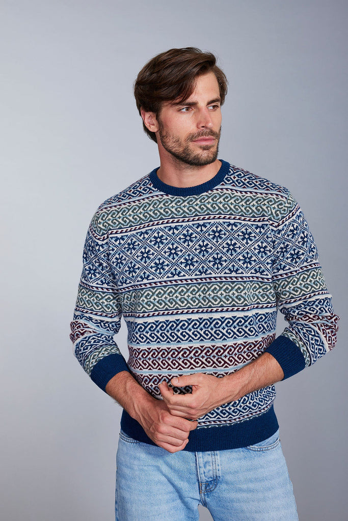 Invisible World Men's Cashmere Pullover Telemark Cashmere Sweater for Men