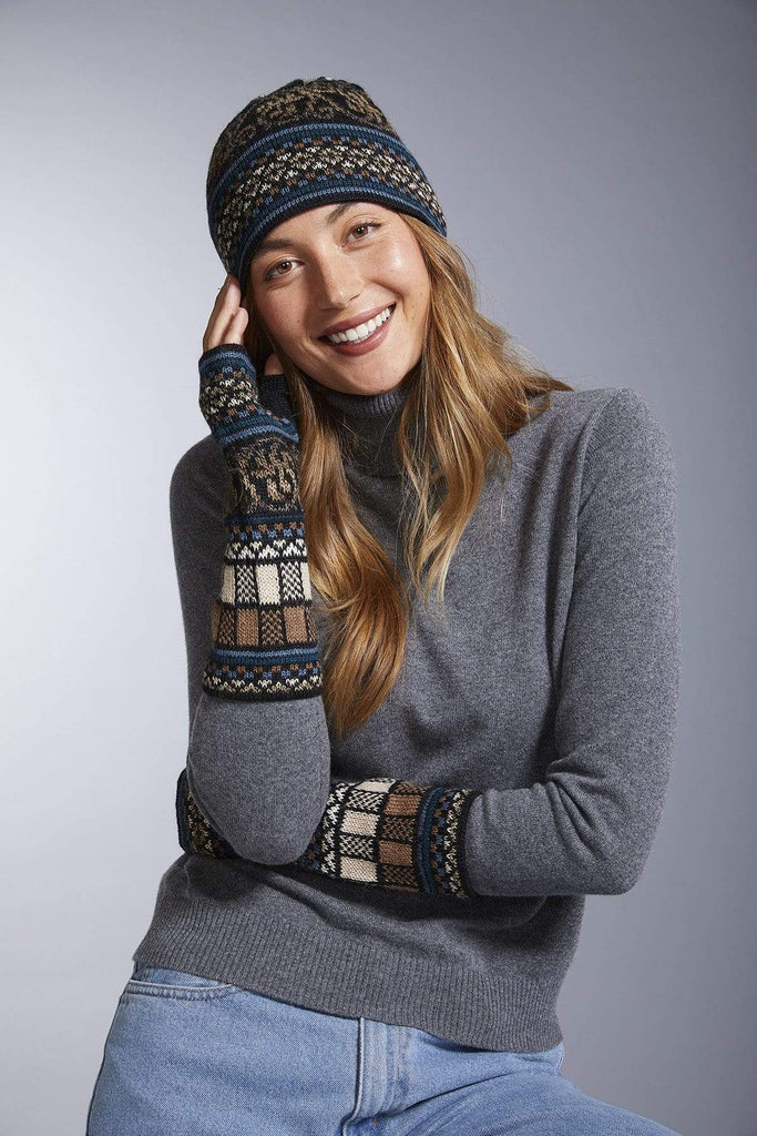 Invisible World US Womens Fingerless Gloves and Hat Sets Navajo