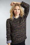 ITV Women's Alpaca Pullover Black / Small Hand-Dyed Suri Alpaca Sweater for Women