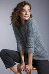 Kero Women's Pullover Northern Lights Hand-Dyed Crew Neck Alpaca Sweater for Women