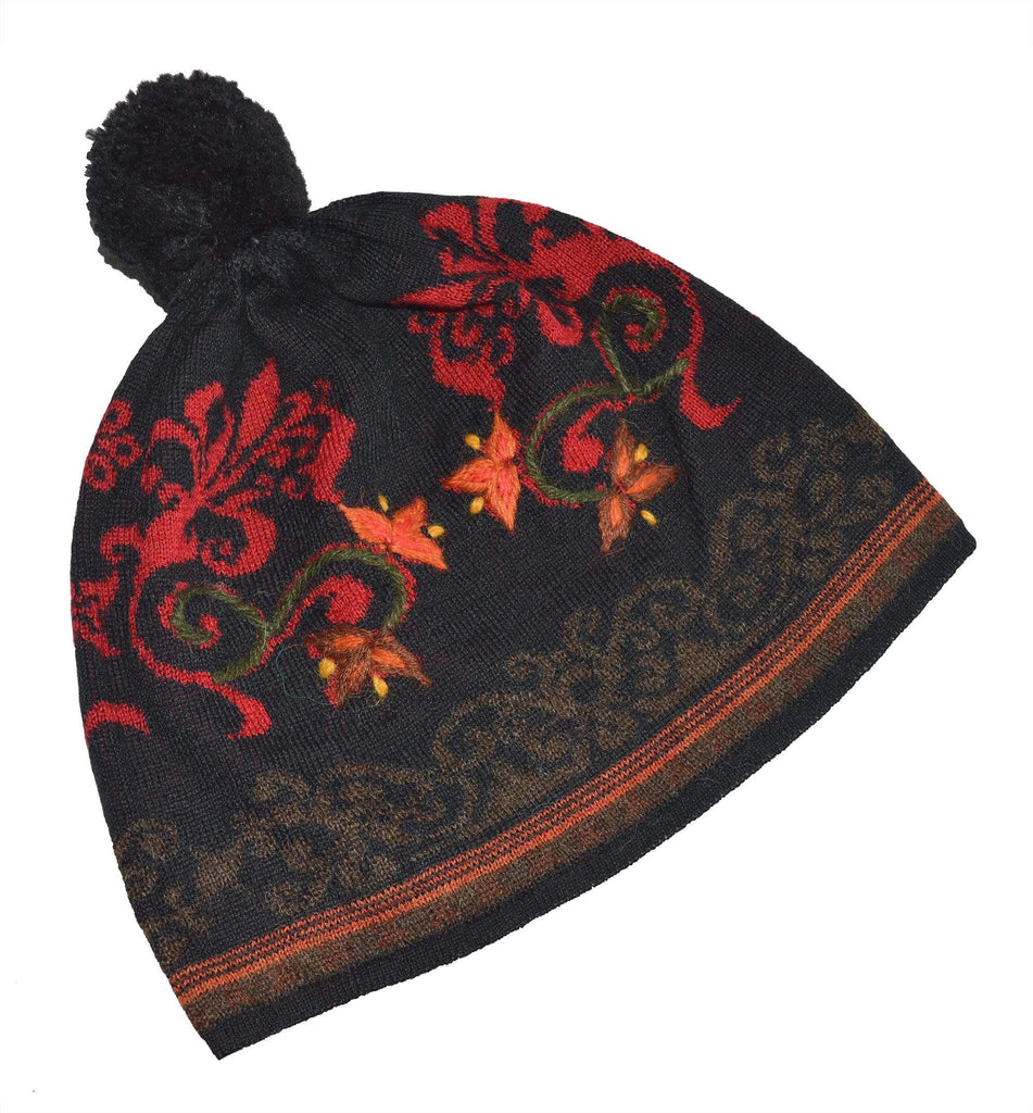 Kero Alpaca Hat Wildflower Wildflower Embroidered Baby Alpaca Hat for Women