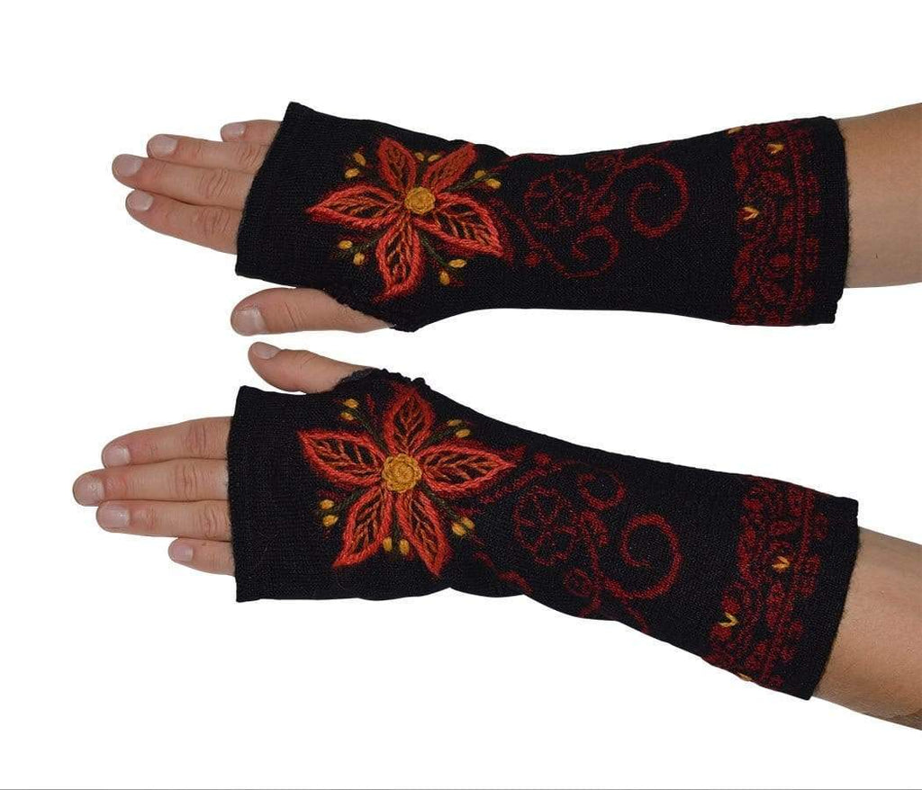 Kero Wildflower Women's Wildflower Fingerless Baby Alpaca Gloves