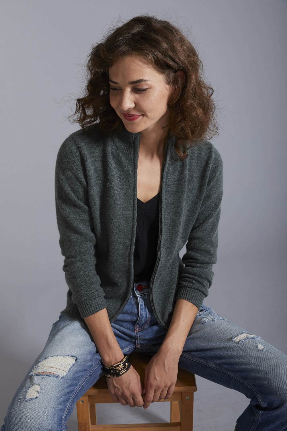 Cardigan with clearance turtleneck