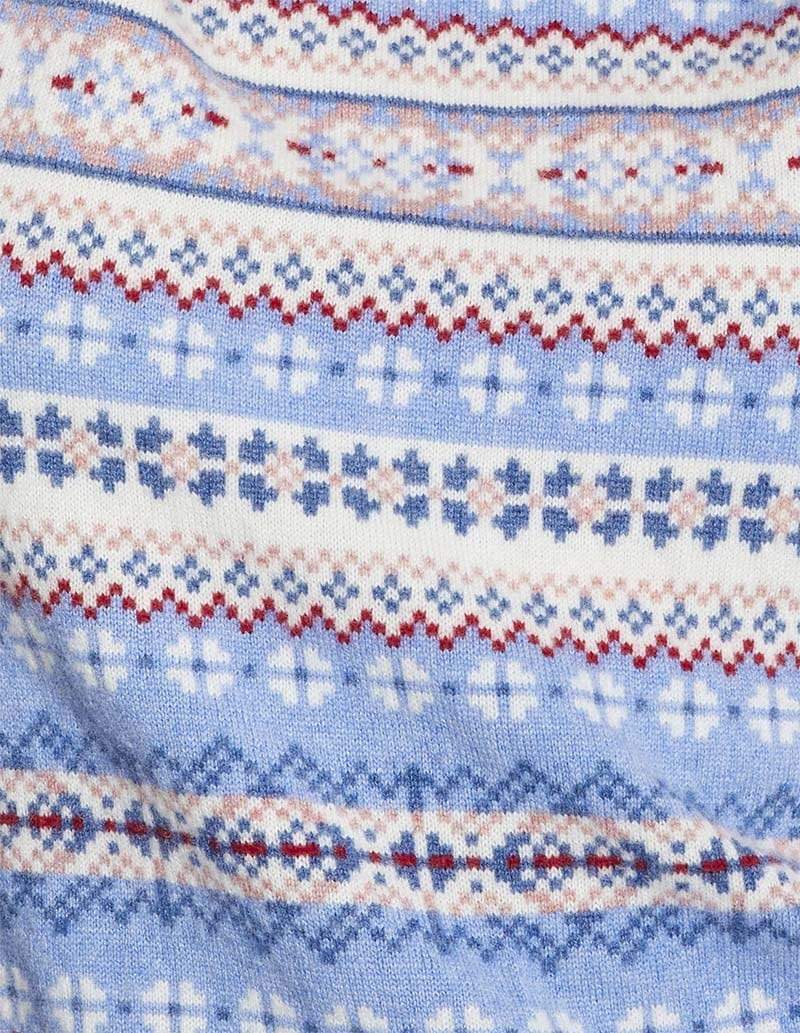 Women s Fair Isle Cashmere Sweater Nordic Pullover Invisible World US